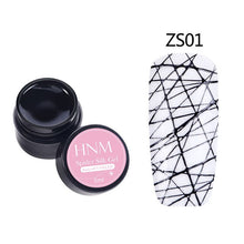 Load image into Gallery viewer, HNM 5ml Nail Art Spider Silk Gel Soak Off UV Gel 12 Colors Vernis a Ongle Stamping Enamel Nagellak Long Lasting Lucky Lacquer