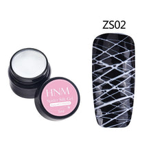 Load image into Gallery viewer, HNM 5ml Nail Art Spider Silk Gel Soak Off UV Gel 12 Colors Vernis a Ongle Stamping Enamel Nagellak Long Lasting Lucky Lacquer