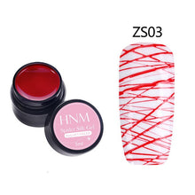 Load image into Gallery viewer, HNM 5ml Nail Art Spider Silk Gel Soak Off UV Gel 12 Colors Vernis a Ongle Stamping Enamel Nagellak Long Lasting Lucky Lacquer