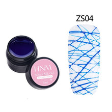 Load image into Gallery viewer, HNM 5ml Nail Art Spider Silk Gel Soak Off UV Gel 12 Colors Vernis a Ongle Stamping Enamel Nagellak Long Lasting Lucky Lacquer