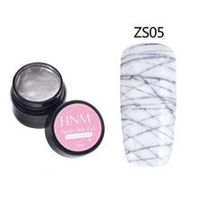 Load image into Gallery viewer, HNM 5ml Nail Art Spider Silk Gel Soak Off UV Gel 12 Colors Vernis a Ongle Stamping Enamel Nagellak Long Lasting Lucky Lacquer
