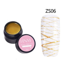 Load image into Gallery viewer, HNM 5ml Nail Art Spider Silk Gel Soak Off UV Gel 12 Colors Vernis a Ongle Stamping Enamel Nagellak Long Lasting Lucky Lacquer