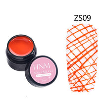 Load image into Gallery viewer, HNM 5ml Nail Art Spider Silk Gel Soak Off UV Gel 12 Colors Vernis a Ongle Stamping Enamel Nagellak Long Lasting Lucky Lacquer