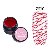 Load image into Gallery viewer, HNM 5ml Nail Art Spider Silk Gel Soak Off UV Gel 12 Colors Vernis a Ongle Stamping Enamel Nagellak Long Lasting Lucky Lacquer