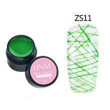 Load image into Gallery viewer, HNM 5ml Nail Art Spider Silk Gel Soak Off UV Gel 12 Colors Vernis a Ongle Stamping Enamel Nagellak Long Lasting Lucky Lacquer