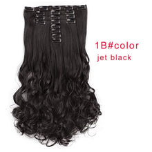 Load image into Gallery viewer, AISI BEAUTY 8 Pcs/set 18 Clips Long Wavy Synthetic Clips In Hair Extensions For Women Hairpieces Black Brown Fake Hair Natural