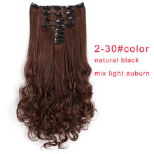 Load image into Gallery viewer, AISI BEAUTY 8 Pcs/set 18 Clips Long Wavy Synthetic Clips In Hair Extensions For Women Hairpieces Black Brown Fake Hair Natural