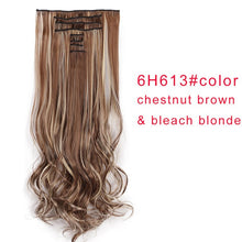 Load image into Gallery viewer, AISI BEAUTY 8 Pcs/set 18 Clips Long Wavy Synthetic Clips In Hair Extensions For Women Hairpieces Black Brown Fake Hair Natural