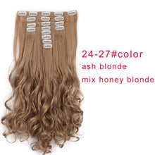 Load image into Gallery viewer, AISI BEAUTY 8 Pcs/set 18 Clips Long Wavy Synthetic Clips In Hair Extensions For Women Hairpieces Black Brown Fake Hair Natural