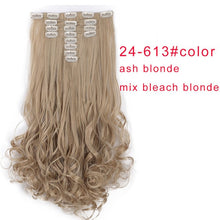 Load image into Gallery viewer, AISI BEAUTY 8 Pcs/set 18 Clips Long Wavy Synthetic Clips In Hair Extensions For Women Hairpieces Black Brown Fake Hair Natural