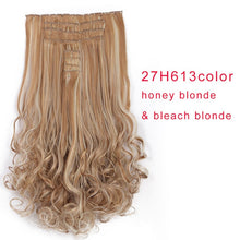Load image into Gallery viewer, AISI BEAUTY 8 Pcs/set 18 Clips Long Wavy Synthetic Clips In Hair Extensions For Women Hairpieces Black Brown Fake Hair Natural