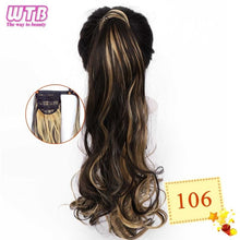 Load image into Gallery viewer, WTB Wrap Synthetic Ponytail Hair Extension Long Straight Women's Clip In Hair Extensions Pony Tail False Hair 22 Inch