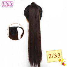 Load image into Gallery viewer, WTB Wrap Synthetic Ponytail Hair Extension Long Straight Women's Clip In Hair Extensions Pony Tail False Hair 22 Inch