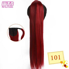 Load image into Gallery viewer, WTB Wrap Synthetic Ponytail Hair Extension Long Straight Women's Clip In Hair Extensions Pony Tail False Hair 22 Inch
