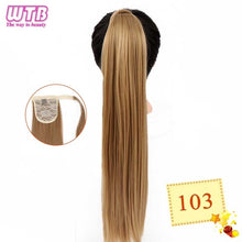 Load image into Gallery viewer, WTB Wrap Synthetic Ponytail Hair Extension Long Straight Women's Clip In Hair Extensions Pony Tail False Hair 22 Inch