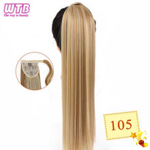 Load image into Gallery viewer, WTB Wrap Synthetic Ponytail Hair Extension Long Straight Women's Clip In Hair Extensions Pony Tail False Hair 22 Inch