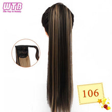 Load image into Gallery viewer, WTB Wrap Synthetic Ponytail Hair Extension Long Straight Women's Clip In Hair Extensions Pony Tail False Hair 22 Inch