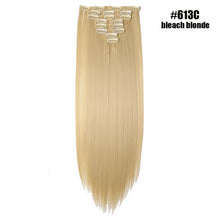 Load image into Gallery viewer, S-noilite 26" 8pcs Long Straight Women Clips in Hair Extension Synthetic Hairpiece Haistyle Heat Resistant White Red Purple