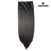 Load image into Gallery viewer, S-noilite 26" 8pcs Long Straight Women Clips in Hair Extension Synthetic Hairpiece Haistyle Heat Resistant White Red Purple