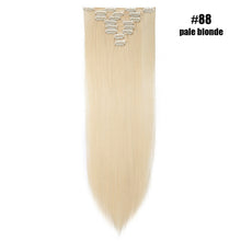 Load image into Gallery viewer, S-noilite 26" 8pcs Long Straight Women Clips in Hair Extension Synthetic Hairpiece Haistyle Heat Resistant White Red Purple