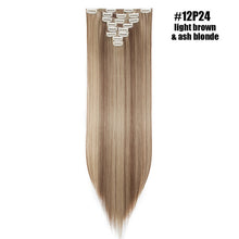 Load image into Gallery viewer, S-noilite 26" 8pcs Long Straight Women Clips in Hair Extension Synthetic Hairpiece Haistyle Heat Resistant White Red Purple