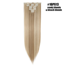 Load image into Gallery viewer, S-noilite 26" 8pcs Long Straight Women Clips in Hair Extension Synthetic Hairpiece Haistyle Heat Resistant White Red Purple