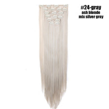 Load image into Gallery viewer, S-noilite 26" 8pcs Long Straight Women Clips in Hair Extension Synthetic Hairpiece Haistyle Heat Resistant White Red Purple