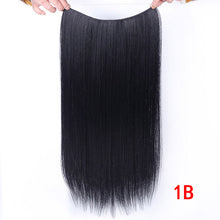 Load image into Gallery viewer, Allaosify 24" Invisible Wire No Clips In Hair Extensions Secret Fish Line Hairpieces Synthetic Straight Wavy Hair Extensions