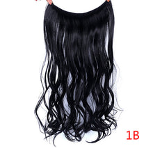 Load image into Gallery viewer, Allaosify 24" Invisible Wire No Clips In Hair Extensions Secret Fish Line Hairpieces Synthetic Straight Wavy Hair Extensions