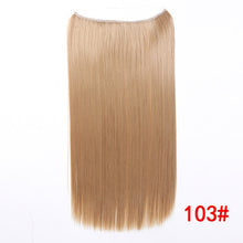 Load image into Gallery viewer, Allaosify 24" Invisible Wire No Clips In Hair Extensions Secret Fish Line Hairpieces Synthetic Straight Wavy Hair Extensions
