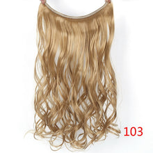 Load image into Gallery viewer, Allaosify 24" Invisible Wire No Clips In Hair Extensions Secret Fish Line Hairpieces Synthetic Straight Wavy Hair Extensions