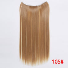 Load image into Gallery viewer, Allaosify 24" Invisible Wire No Clips In Hair Extensions Secret Fish Line Hairpieces Synthetic Straight Wavy Hair Extensions