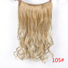 Load image into Gallery viewer, Allaosify 24" Invisible Wire No Clips In Hair Extensions Secret Fish Line Hairpieces Synthetic Straight Wavy Hair Extensions