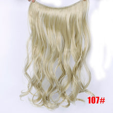 Load image into Gallery viewer, Allaosify 24" Invisible Wire No Clips In Hair Extensions Secret Fish Line Hairpieces Synthetic Straight Wavy Hair Extensions
