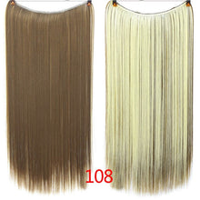 Load image into Gallery viewer, Allaosify 24" Invisible Wire No Clips In Hair Extensions Secret Fish Line Hairpieces Synthetic Straight Wavy Hair Extensions