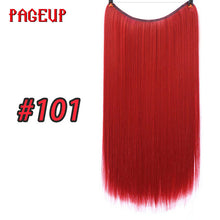 Load image into Gallery viewer, Pageup One Piece Long Blonde Hair Extensions Invisible Synthetic Hair Pieces For Women Fish Line Invisible Hair Extension