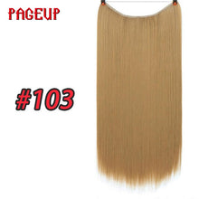 Load image into Gallery viewer, Pageup One Piece Long Blonde Hair Extensions Invisible Synthetic Hair Pieces For Women Fish Line Invisible Hair Extension