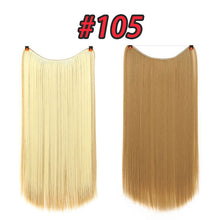 Load image into Gallery viewer, Pageup One Piece Long Blonde Hair Extensions Invisible Synthetic Hair Pieces For Women Fish Line Invisible Hair Extension