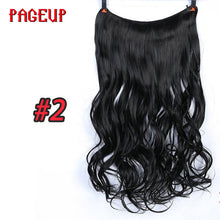 Load image into Gallery viewer, Pageup One Piece Long Blonde Hair Extensions Invisible Synthetic Hair Pieces For Women Fish Line Invisible Hair Extension