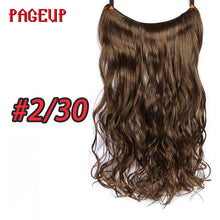Load image into Gallery viewer, Pageup One Piece Long Blonde Hair Extensions Invisible Synthetic Hair Pieces For Women Fish Line Invisible Hair Extension