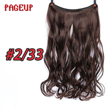 Load image into Gallery viewer, Pageup One Piece Long Blonde Hair Extensions Invisible Synthetic Hair Pieces For Women Fish Line Invisible Hair Extension
