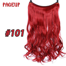 Load image into Gallery viewer, Pageup One Piece Long Blonde Hair Extensions Invisible Synthetic Hair Pieces For Women Fish Line Invisible Hair Extension