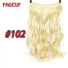Load image into Gallery viewer, Pageup One Piece Long Blonde Hair Extensions Invisible Synthetic Hair Pieces For Women Fish Line Invisible Hair Extension