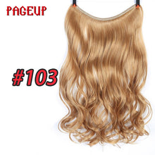 Load image into Gallery viewer, Pageup One Piece Long Blonde Hair Extensions Invisible Synthetic Hair Pieces For Women Fish Line Invisible Hair Extension