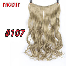 Load image into Gallery viewer, Pageup One Piece Long Blonde Hair Extensions Invisible Synthetic Hair Pieces For Women Fish Line Invisible Hair Extension