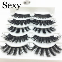 Load image into Gallery viewer, 5 pairs messy mink eyelashes natural long false eyelashes handmade makeup fluffy 3d mink lashes 100% Cruelty free faux cils 3D47