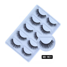 Load image into Gallery viewer, MB-W NEW 5 pairs 100% Mink Eyelashes 3D Makeup False Eyelashes Full Strip Fake Lashes Fluffy faux cils Soft Maquiagem Eye lashes