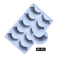 Load image into Gallery viewer, MB-W NEW 5 pairs 100% Mink Eyelashes 3D Makeup False Eyelashes Full Strip Fake Lashes Fluffy faux cils Soft Maquiagem Eye lashes