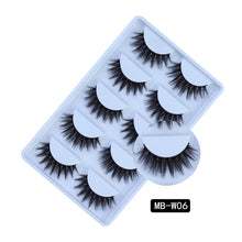 Load image into Gallery viewer, MB-W NEW 5 pairs 100% Mink Eyelashes 3D Makeup False Eyelashes Full Strip Fake Lashes Fluffy faux cils Soft Maquiagem Eye lashes