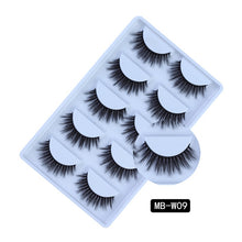 Load image into Gallery viewer, MB-W NEW 5 pairs 100% Mink Eyelashes 3D Makeup False Eyelashes Full Strip Fake Lashes Fluffy faux cils Soft Maquiagem Eye lashes